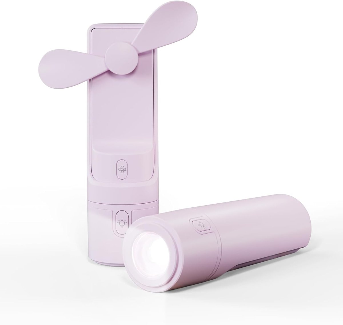 SodaRide Airluxe Mini 3-in-1 Portable Fan Rechargeable- Handheld Fan with 35-Hour Battery Life, Fast Charging Power Bank&Flashlight- Personal Fan for Travel, Vacation, and Festival Essentials Purple